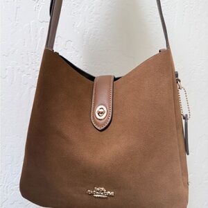Coach Hadley Suede Shoulder Bag